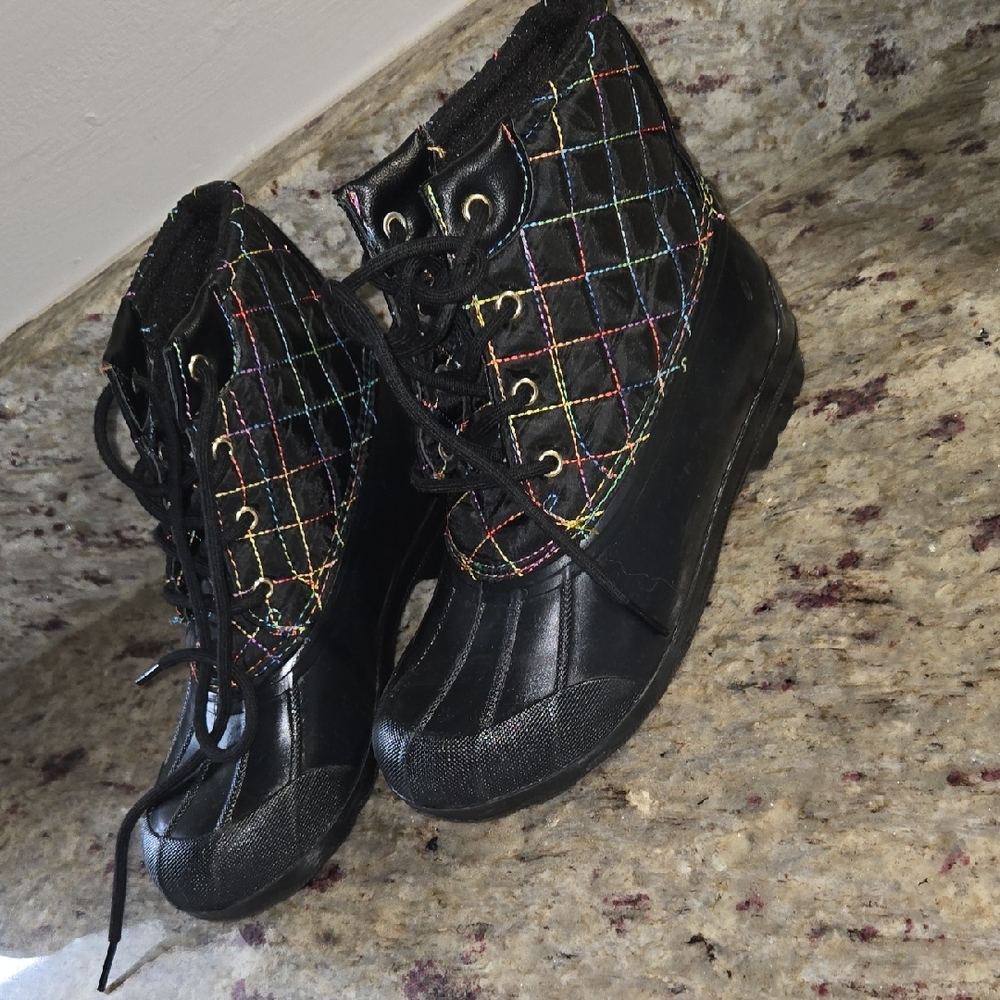 Sperry Kids Black Multicolor Boots